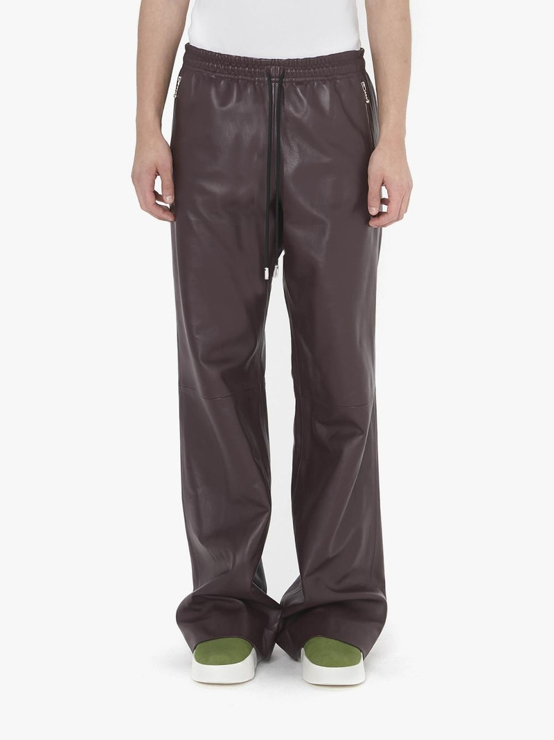 JW Anderson DRAWSTRING WIDE LEG LEATHER TROUSERS outlook