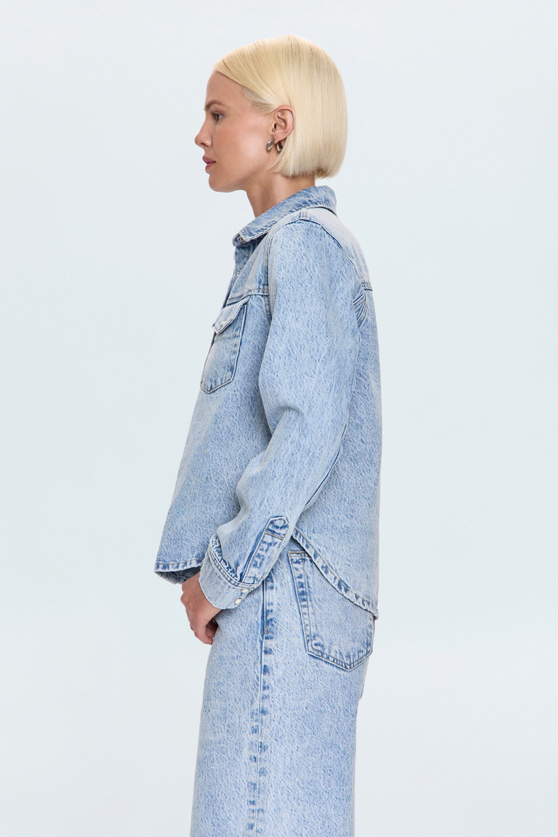 THEA SHRUNKEN DENIM SHACKET - MODENA VINTAGE 3