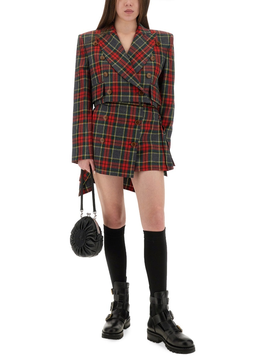 Vivienne Westwood Women Tartan Cropped Jacket - 4