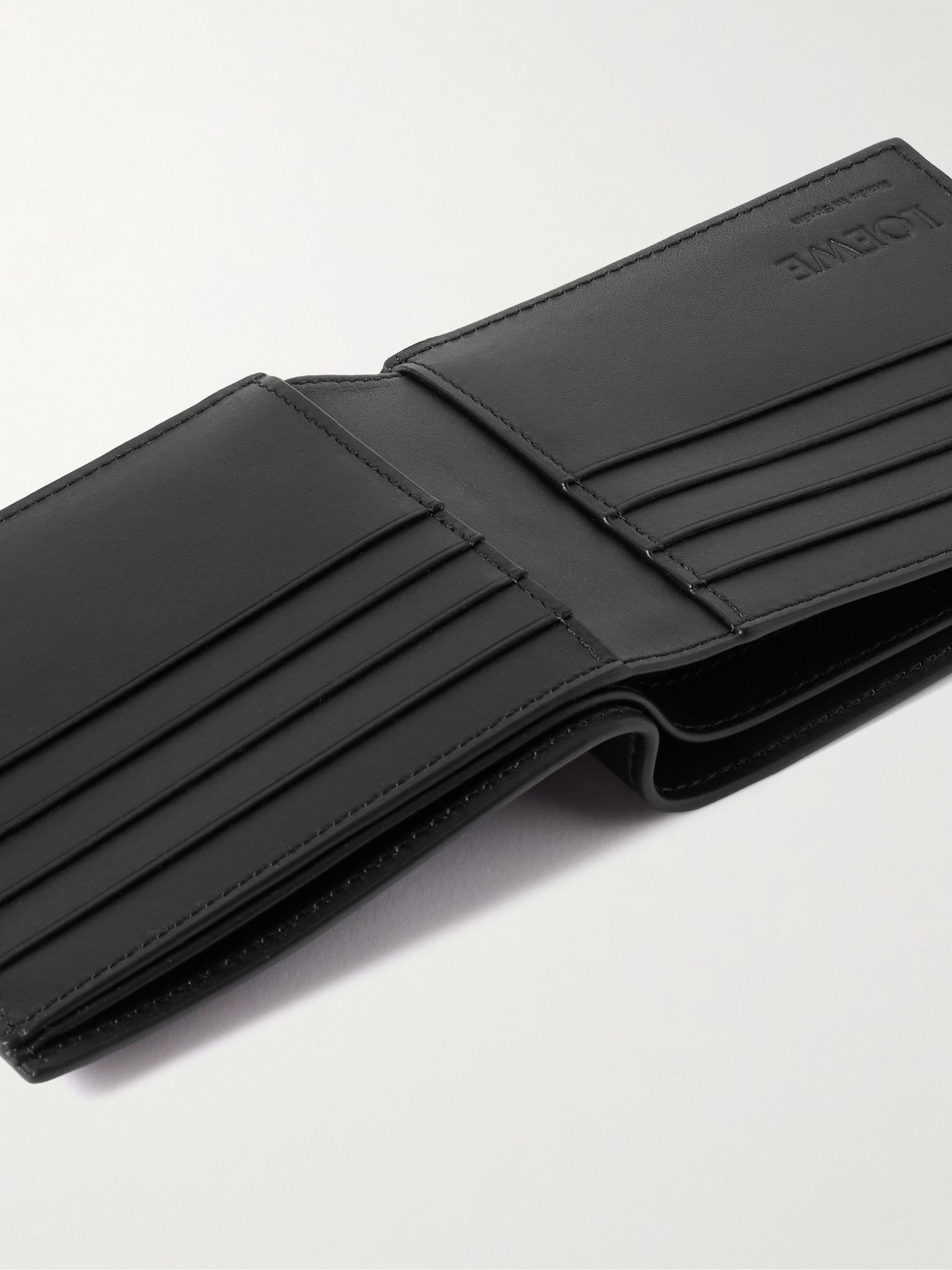 Logo-Embossed Leather Billfold Wallet Black - 4