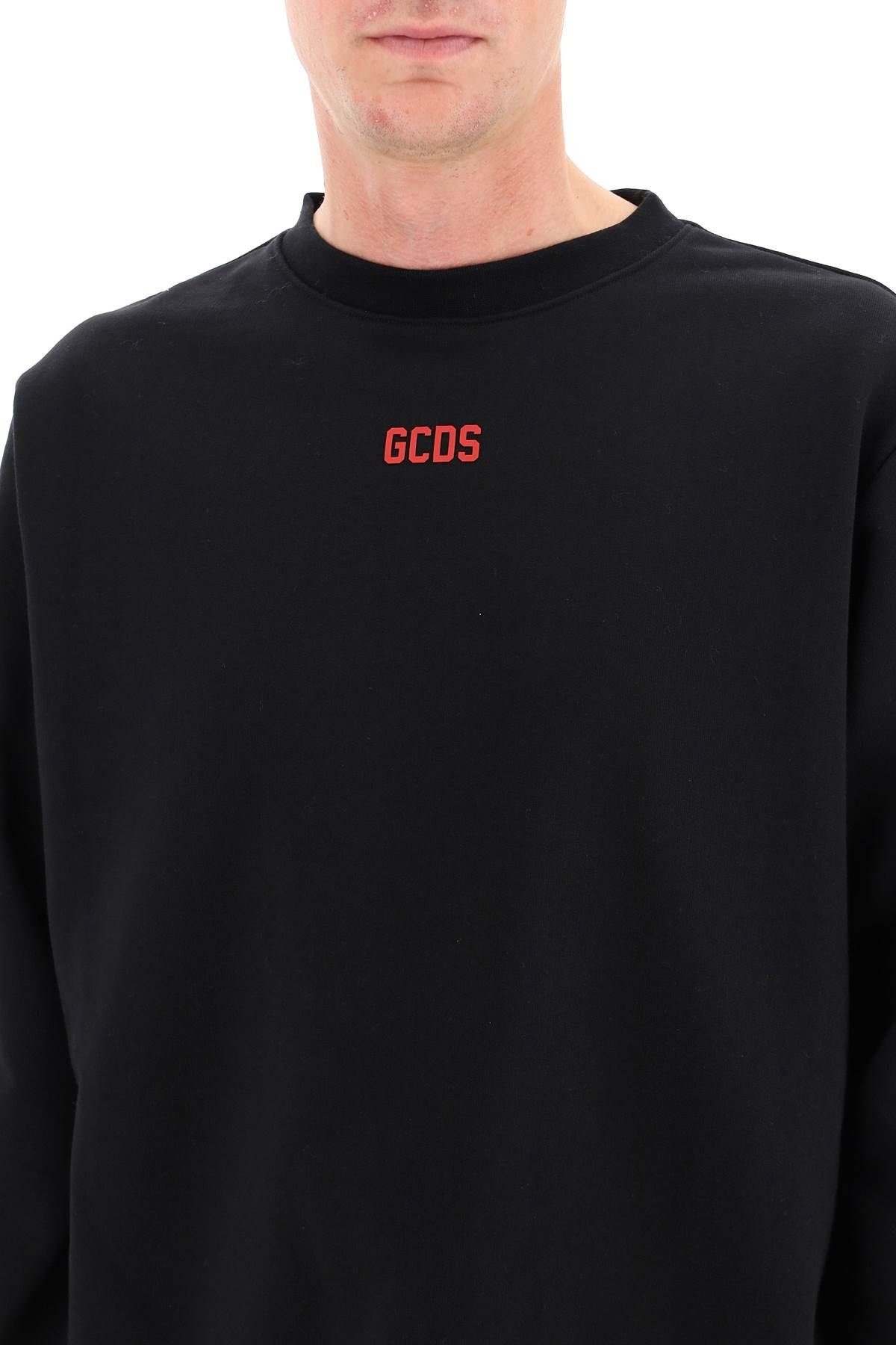 CREW NECK SWEATSHIRT WITH RUBBERIZED LOGO - 5