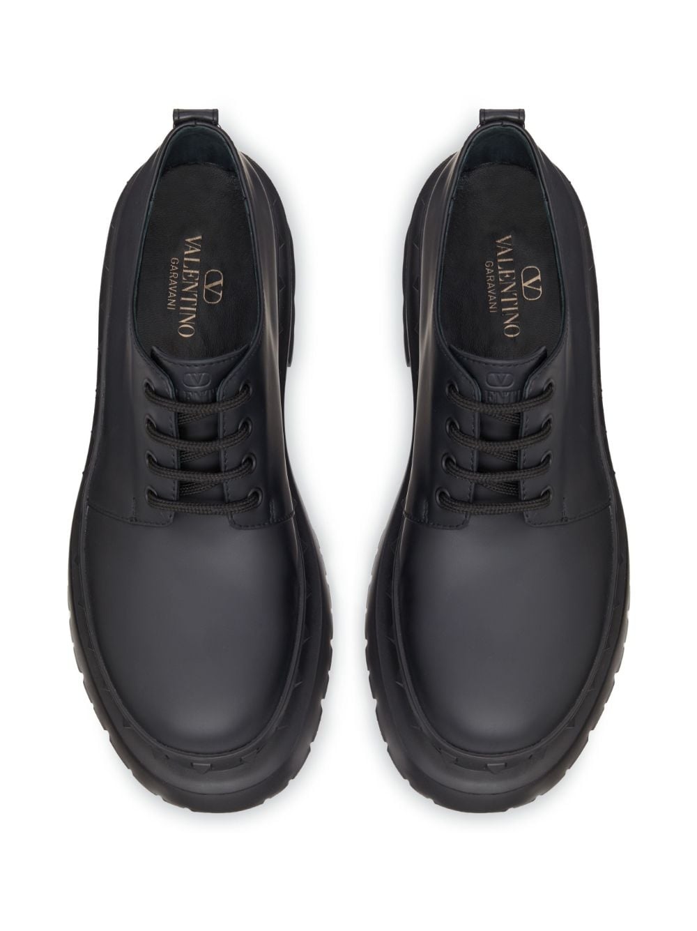 Rockstud lace-up shoes - 4