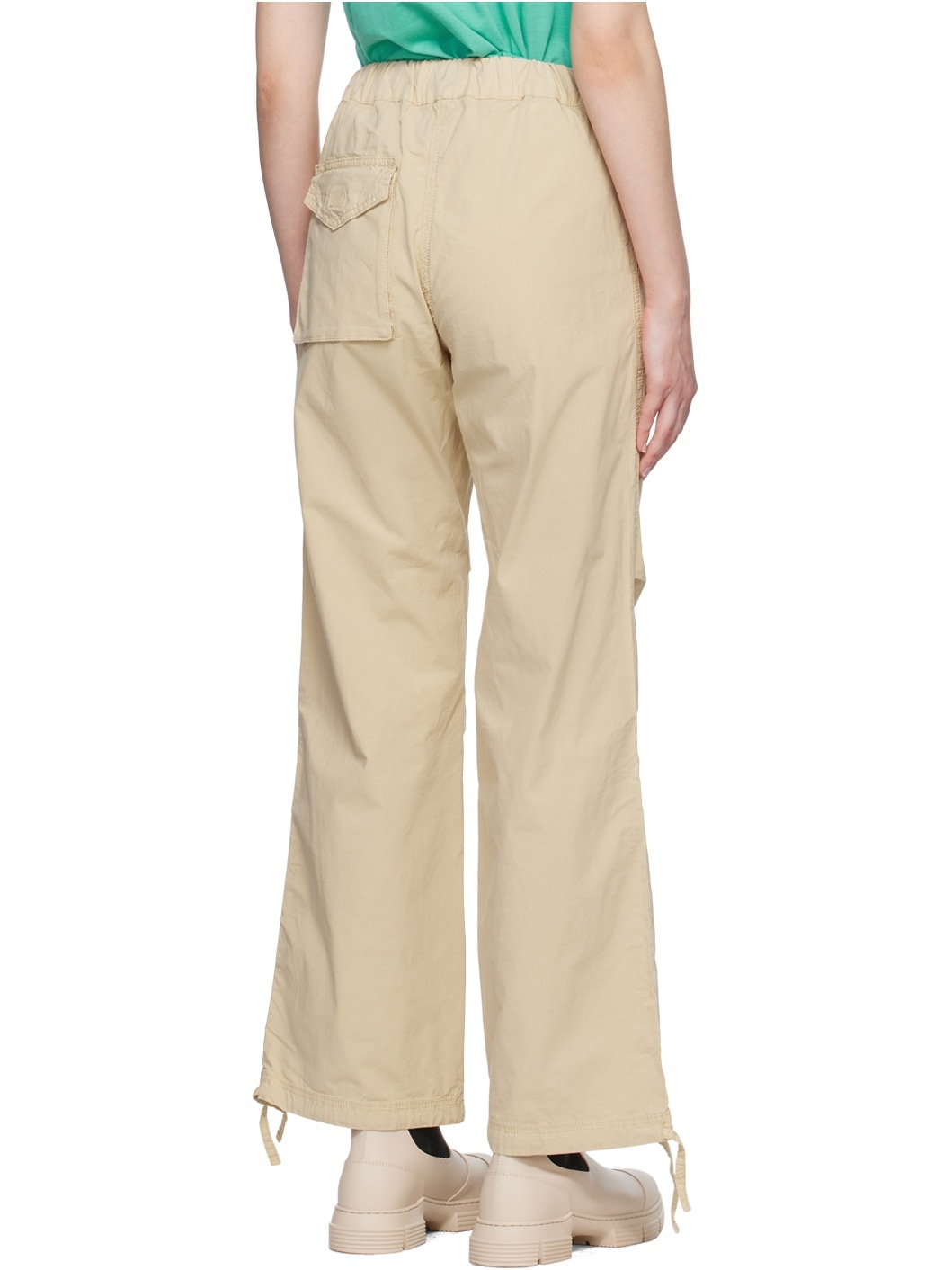 Khaki Drawstring Trousers - 3