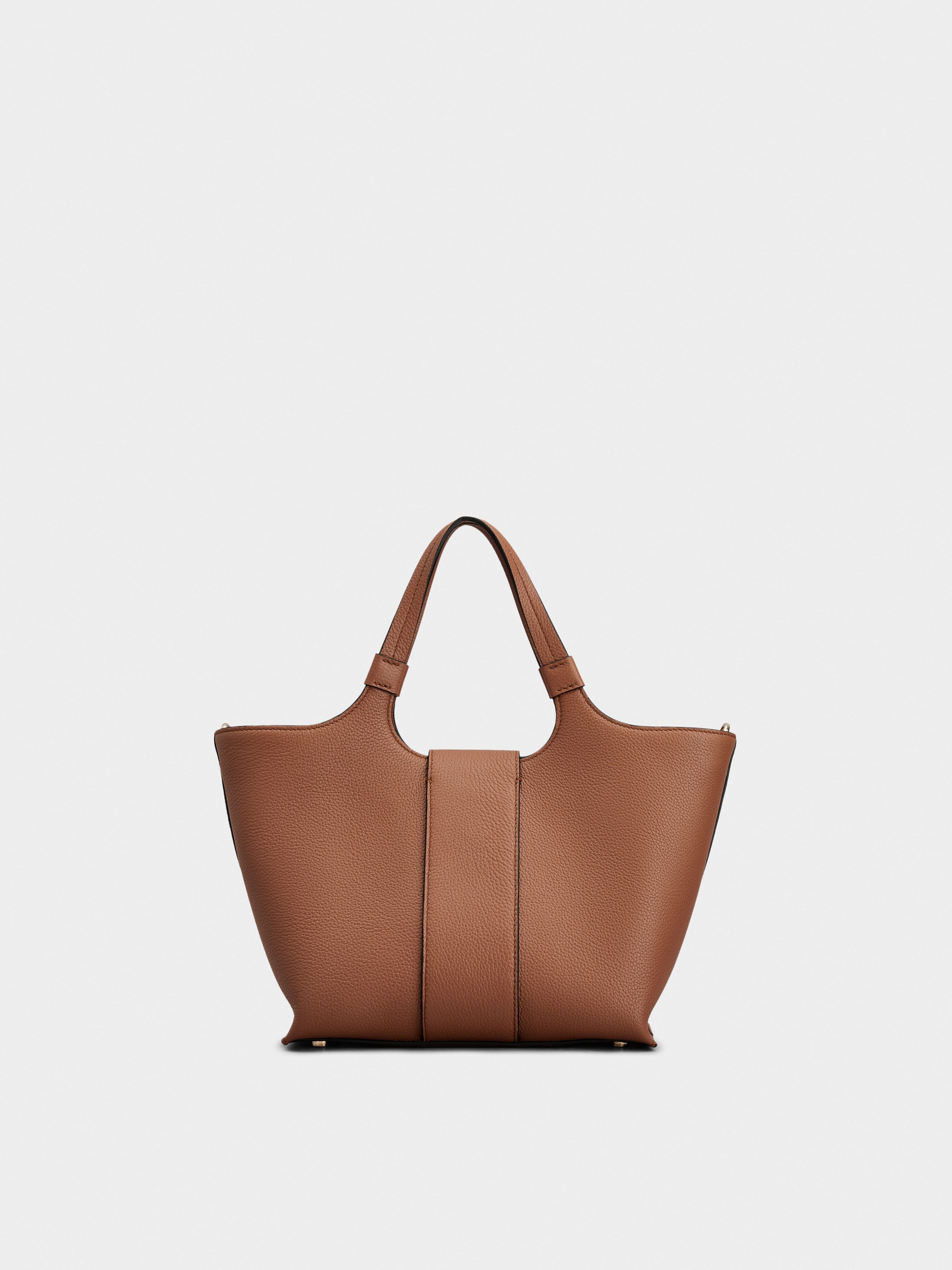 Viv' Choc Mini Shopping Bag in Leather - 5