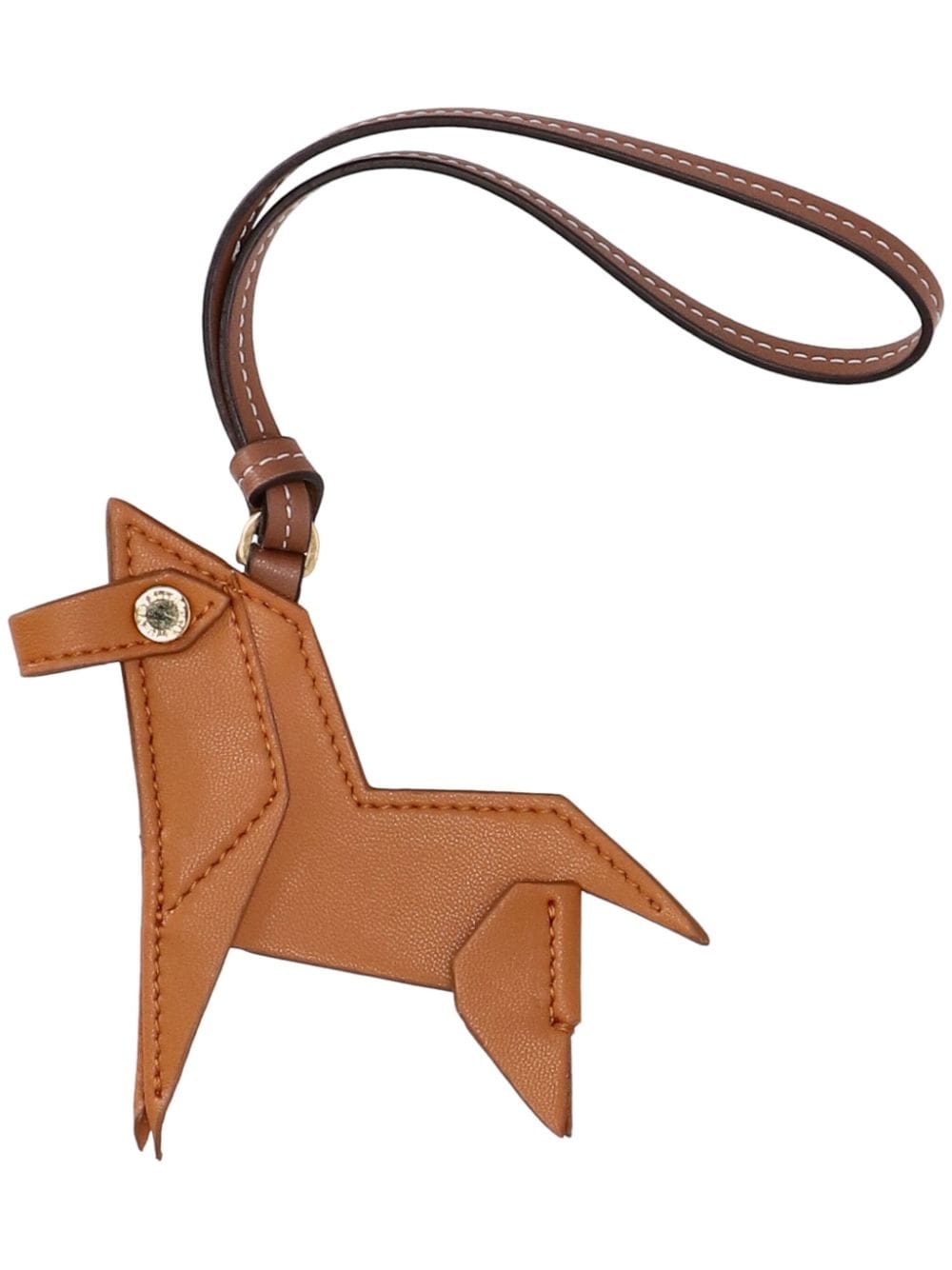 origami faux-leather bag charm - 1