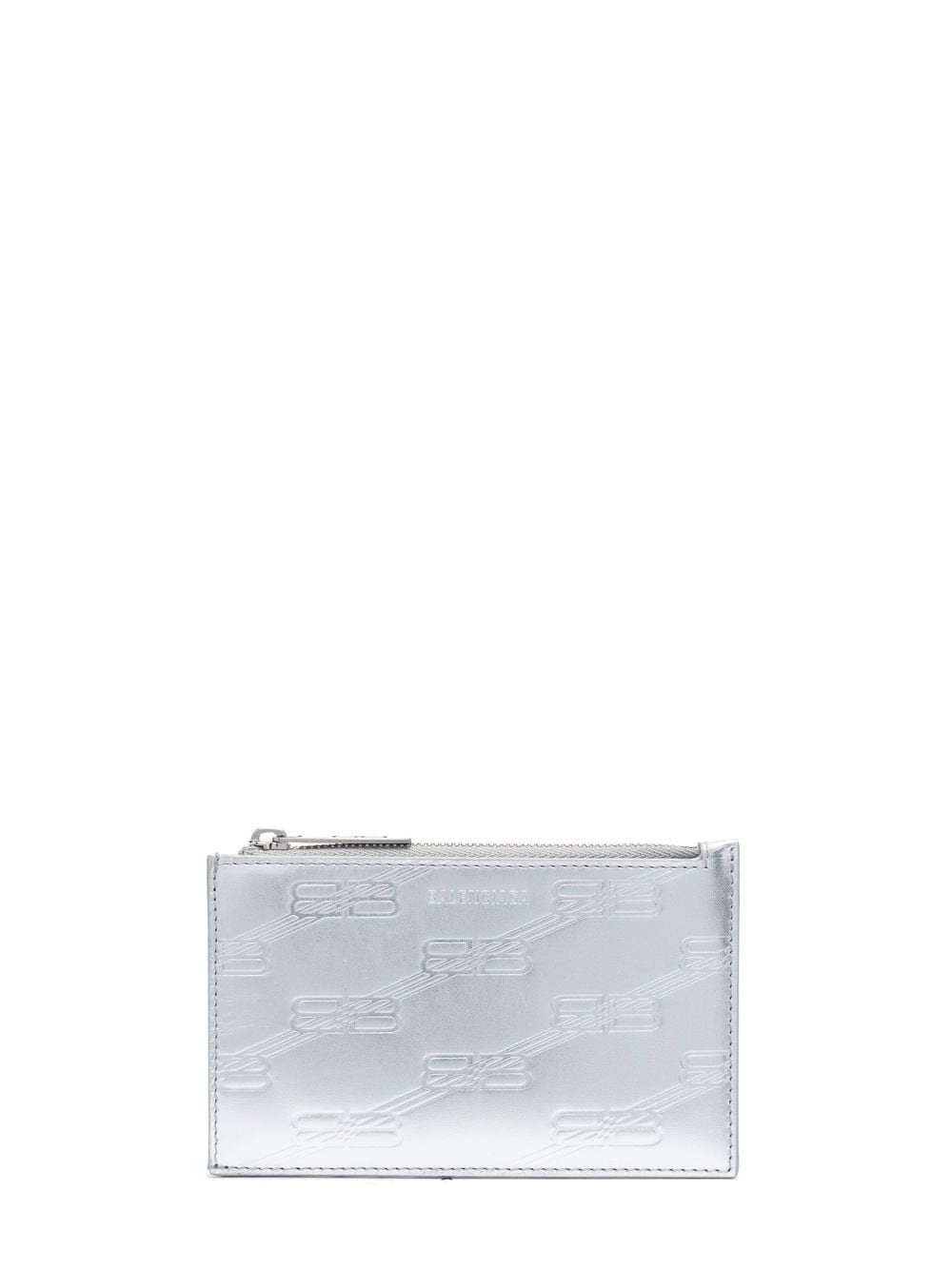 metallic monogram-embossed wallet - 1