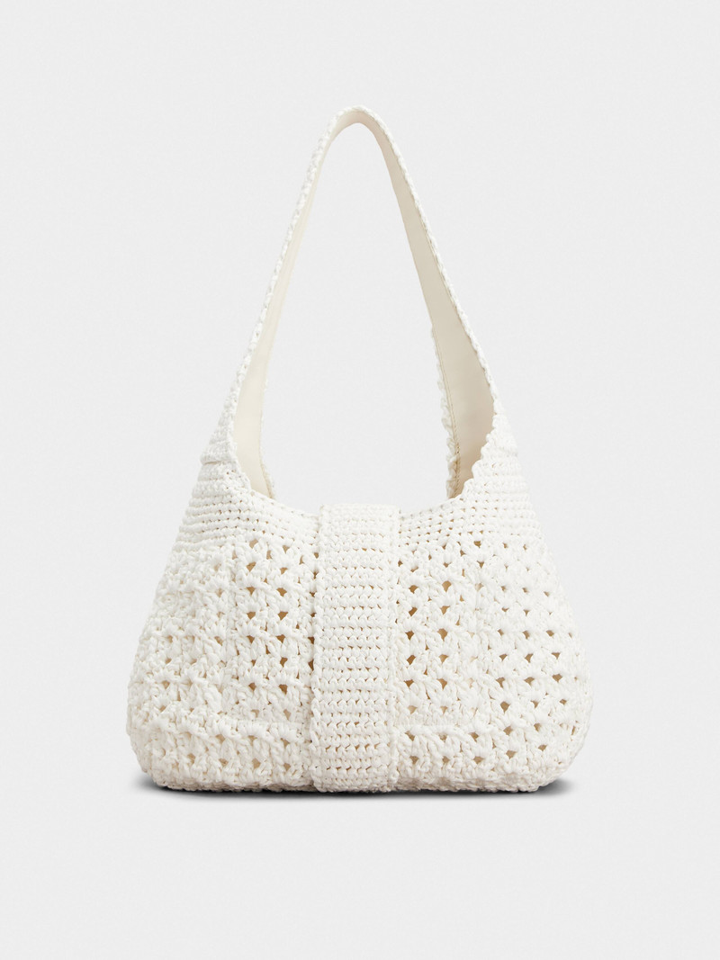 Belle Vivier Small Hobo Bag in crochet 7