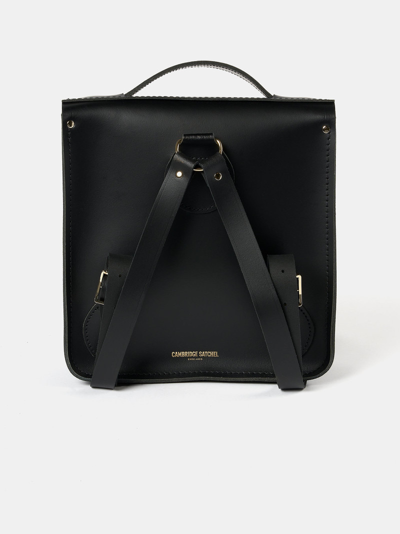 The Small Portrait Backpack - Black with Yellow Tartan 6