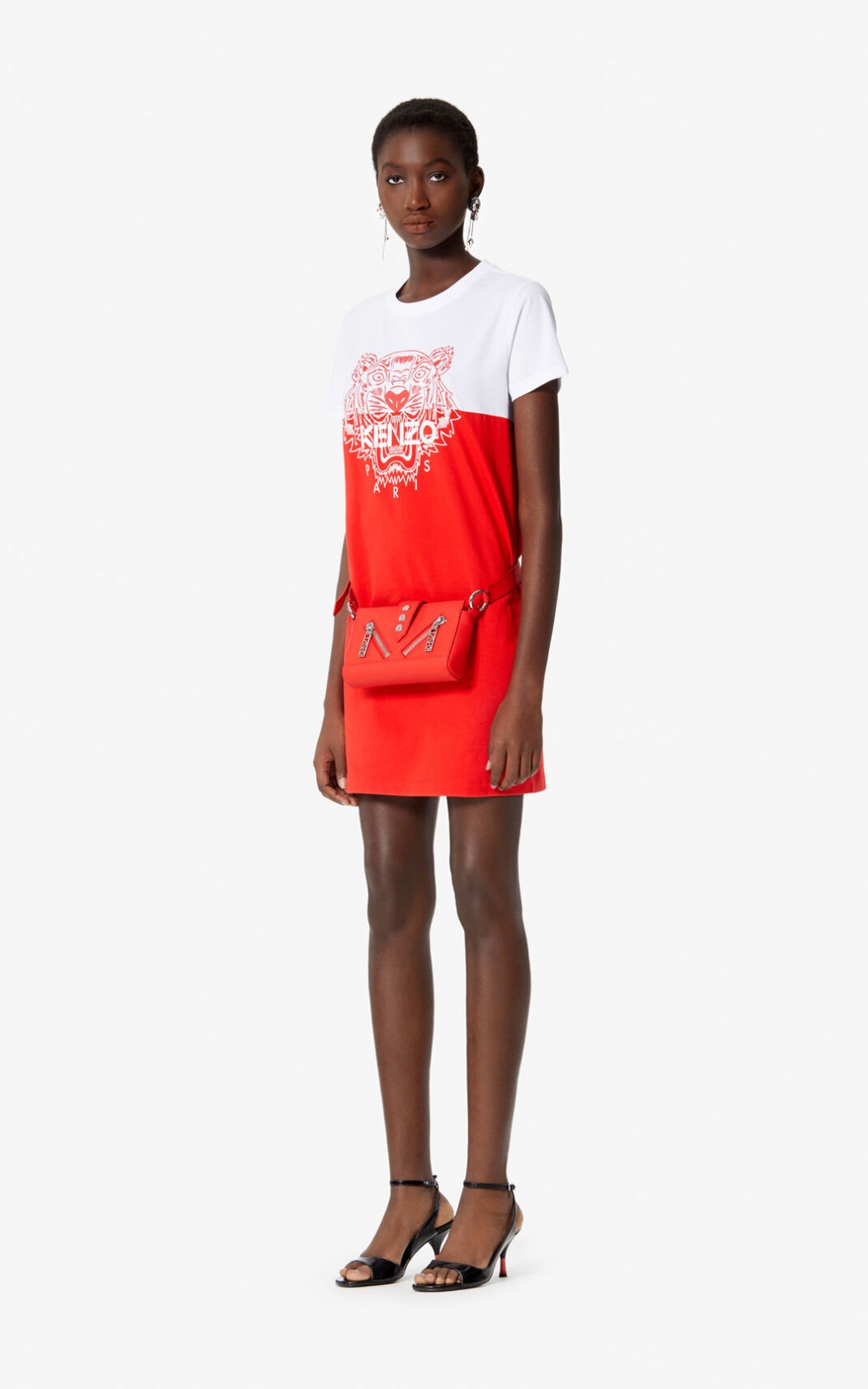 Colorblock Tiger' t-shirt dress - 3