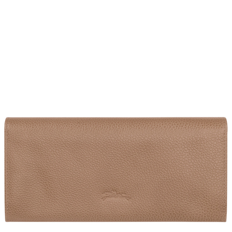 Longchamp Le Foulonné Long continental wallet Biscuit - Leather outlook
