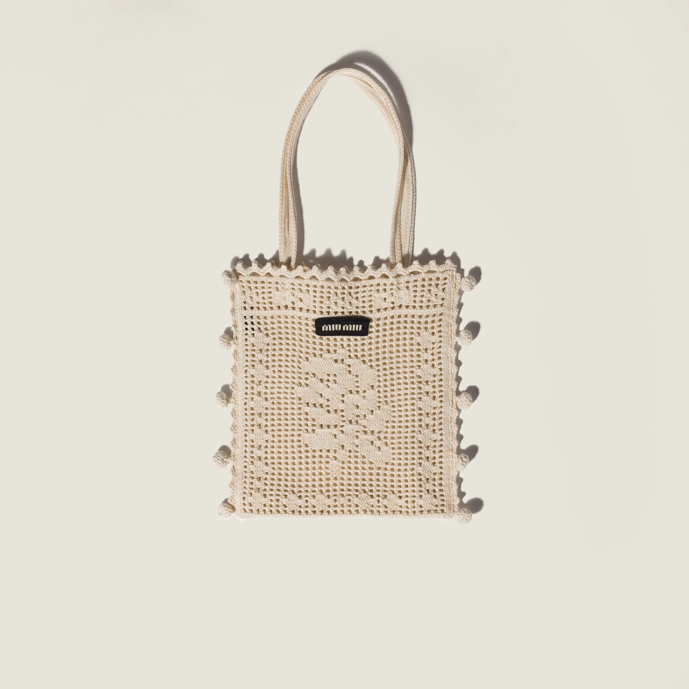 Cotton crochet handbag - 1