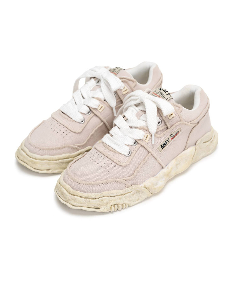 "PARKER" OG Sole Vintage Effect Embroidered Canvas Low-top Sneaker 18