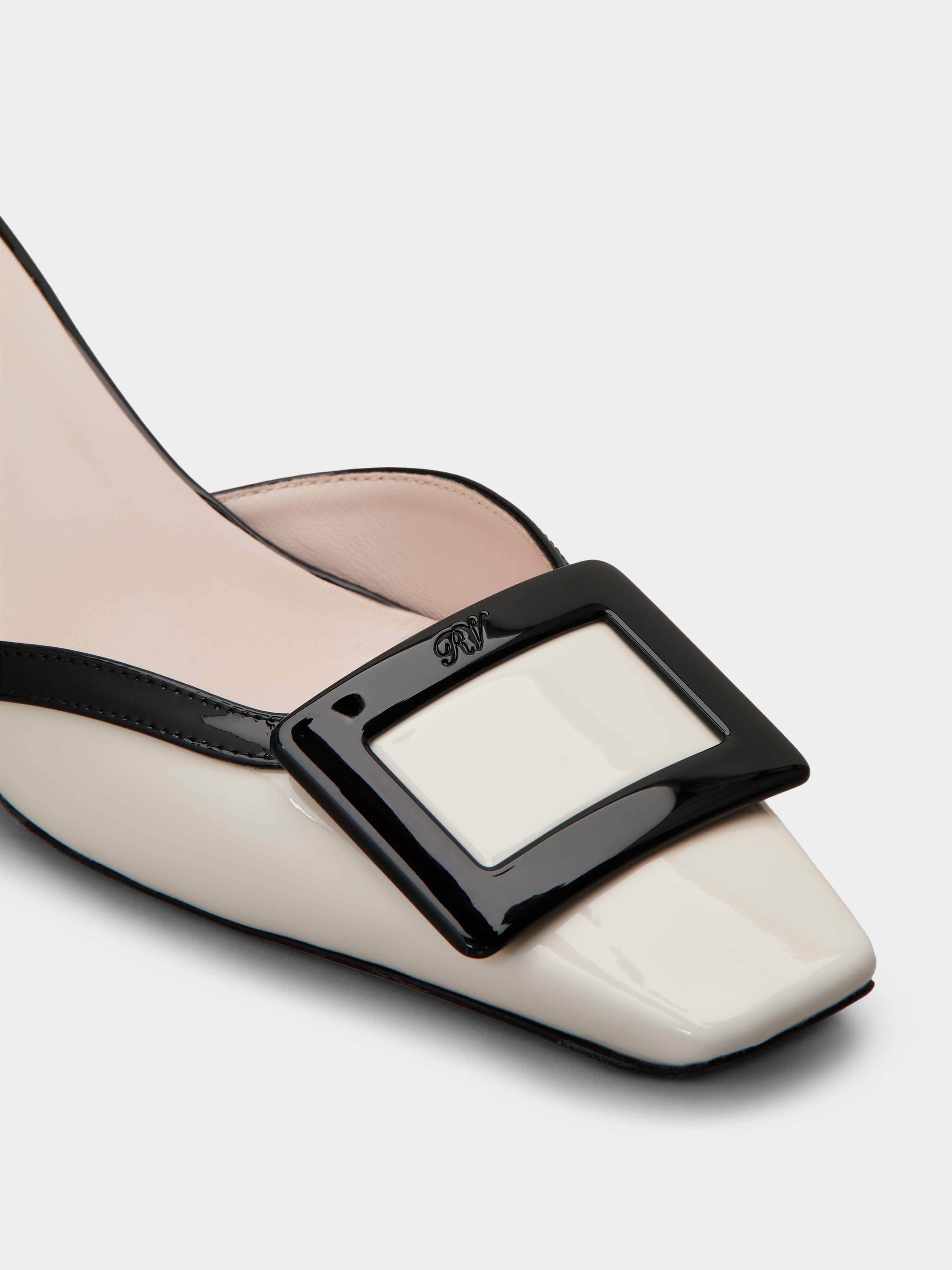 Belle Vivier Ankle Strap Lacquered Buckle Pumps in Patent Leather - 3