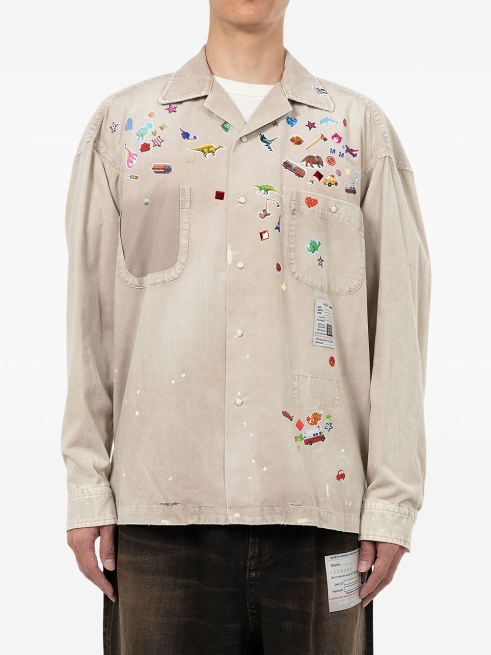patch-detail shirt - 2