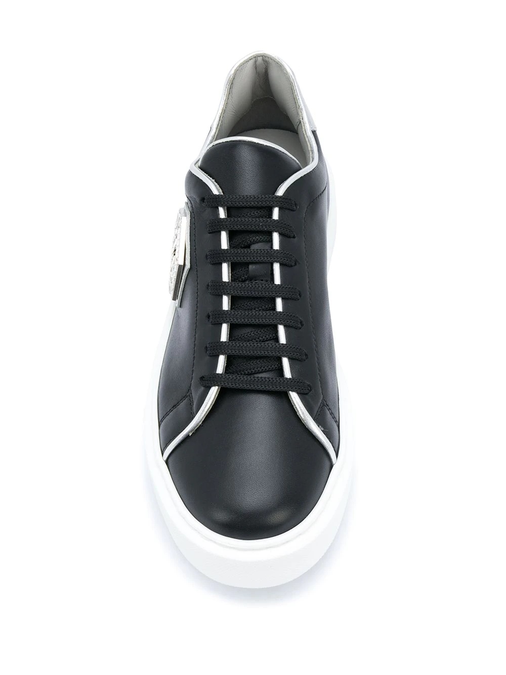 Hexagon plaque low-top sneakers - 4