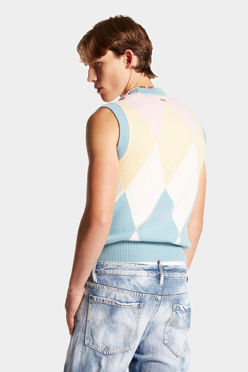 JACQUARDED COTTON VEST 4