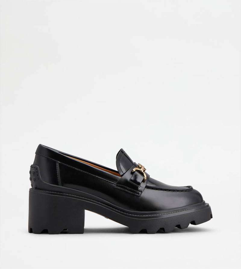 LOAFERS IN LEATHER - BLACK - 1