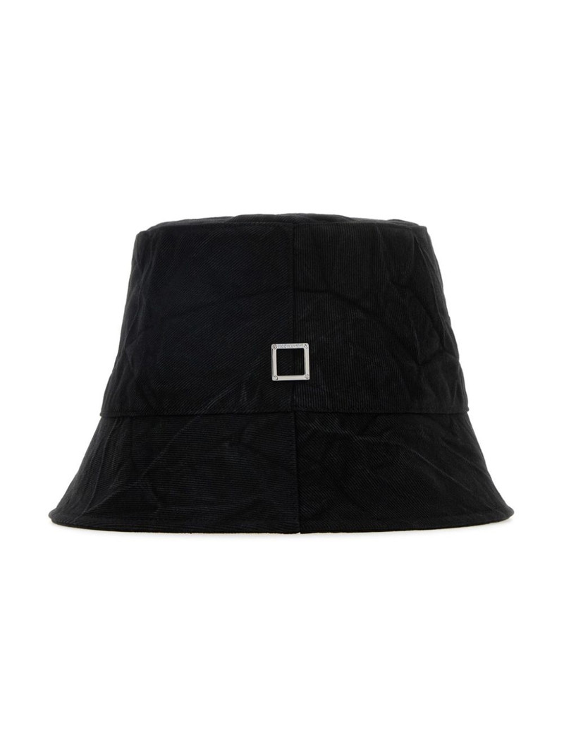 crinkled denim bucket hat 3