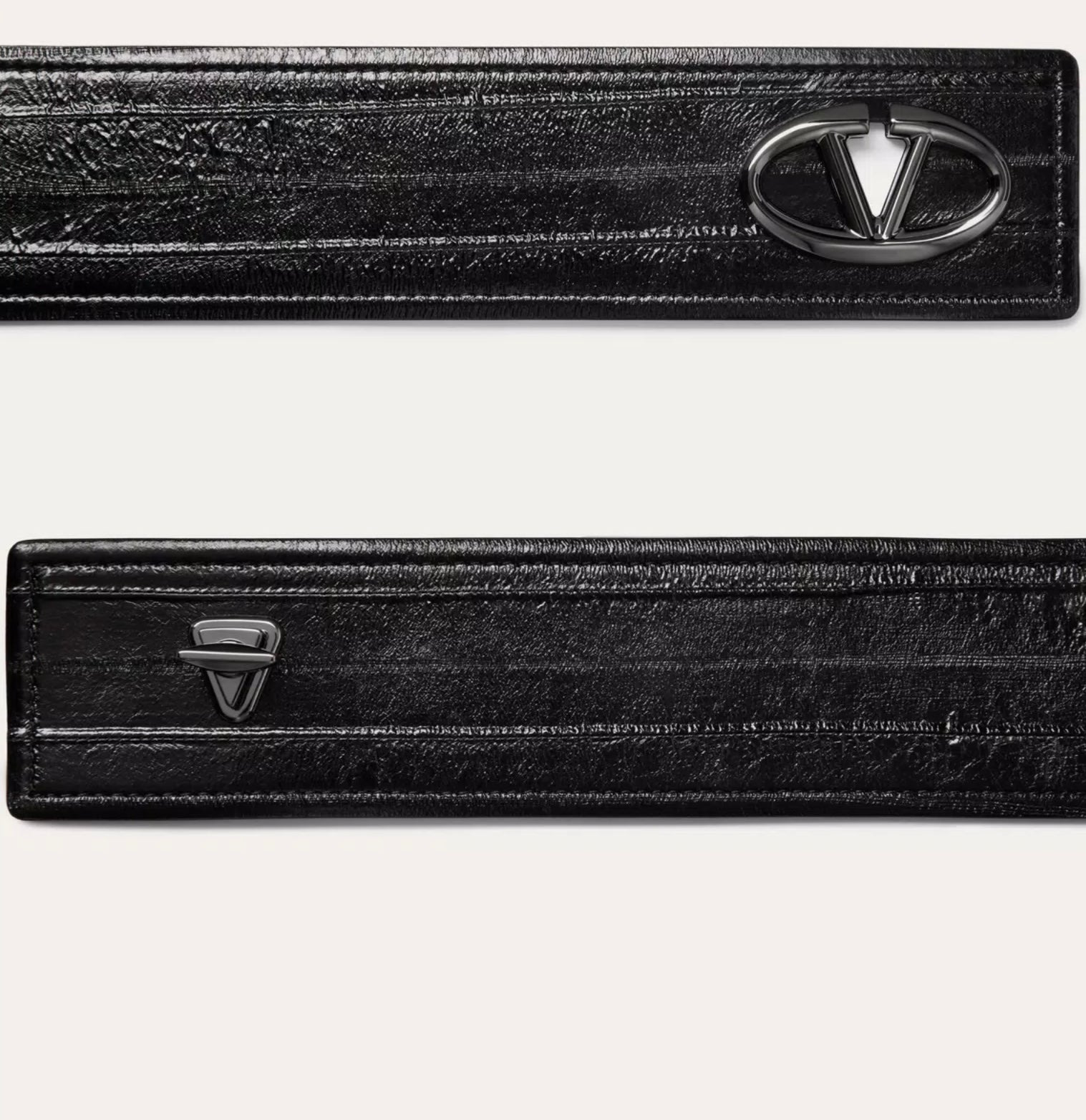 Valentino Vlogo The Bold Edition Eel Skin Belt 60 Mm - 3