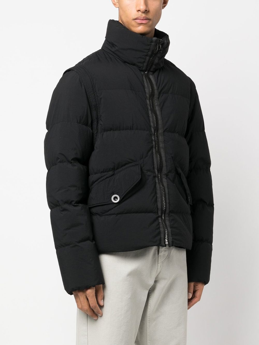 high-neck padded jacket - 3