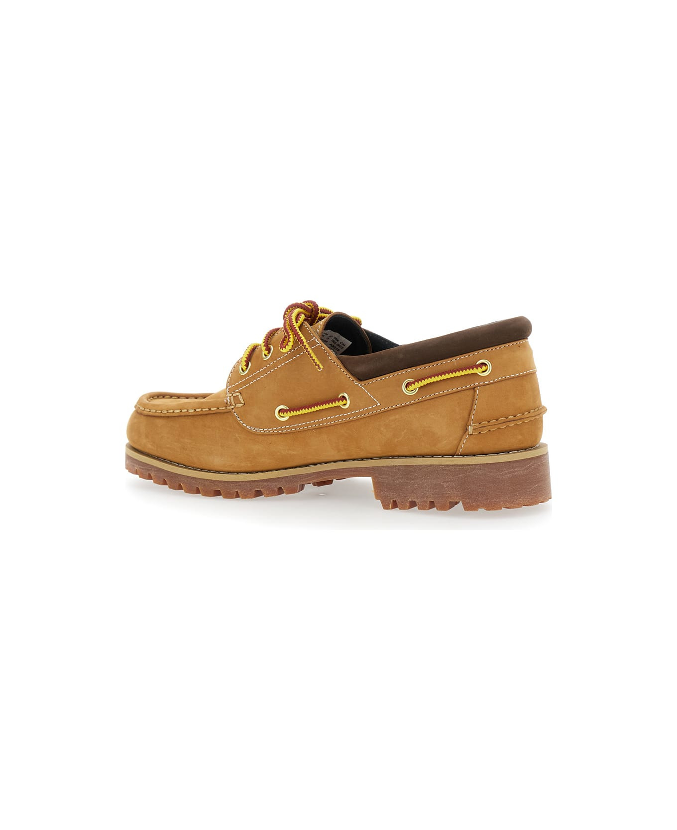 'authentics' Beige Loafers With Contrasting Stitching In Leather Man - 3