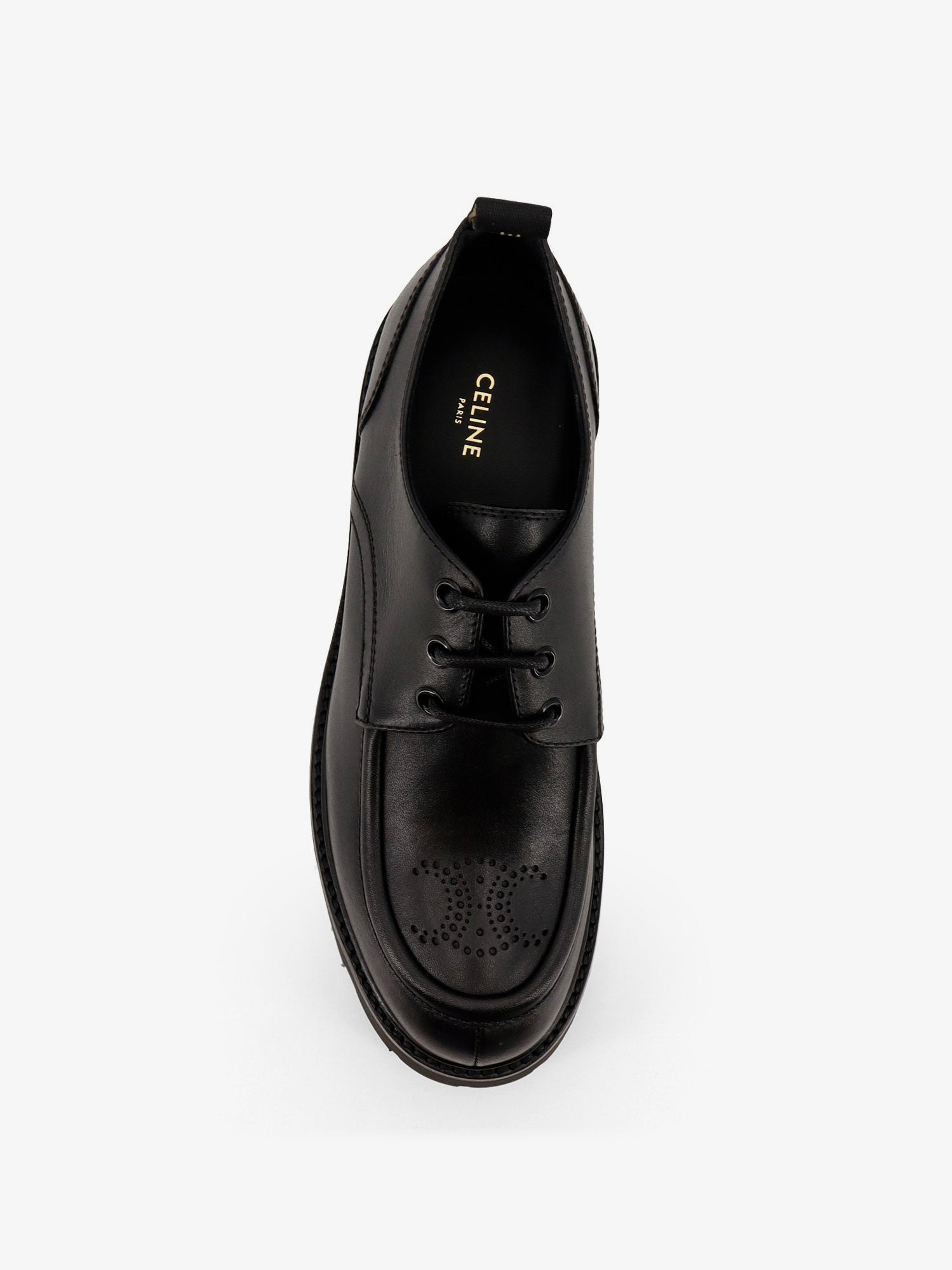 Celine Triomphe Derbies Leather Lace-Up Shoes - 4
