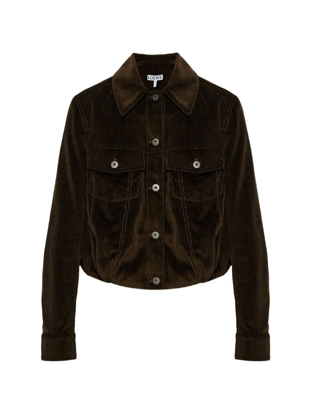 corduroy button-up jacket - 1