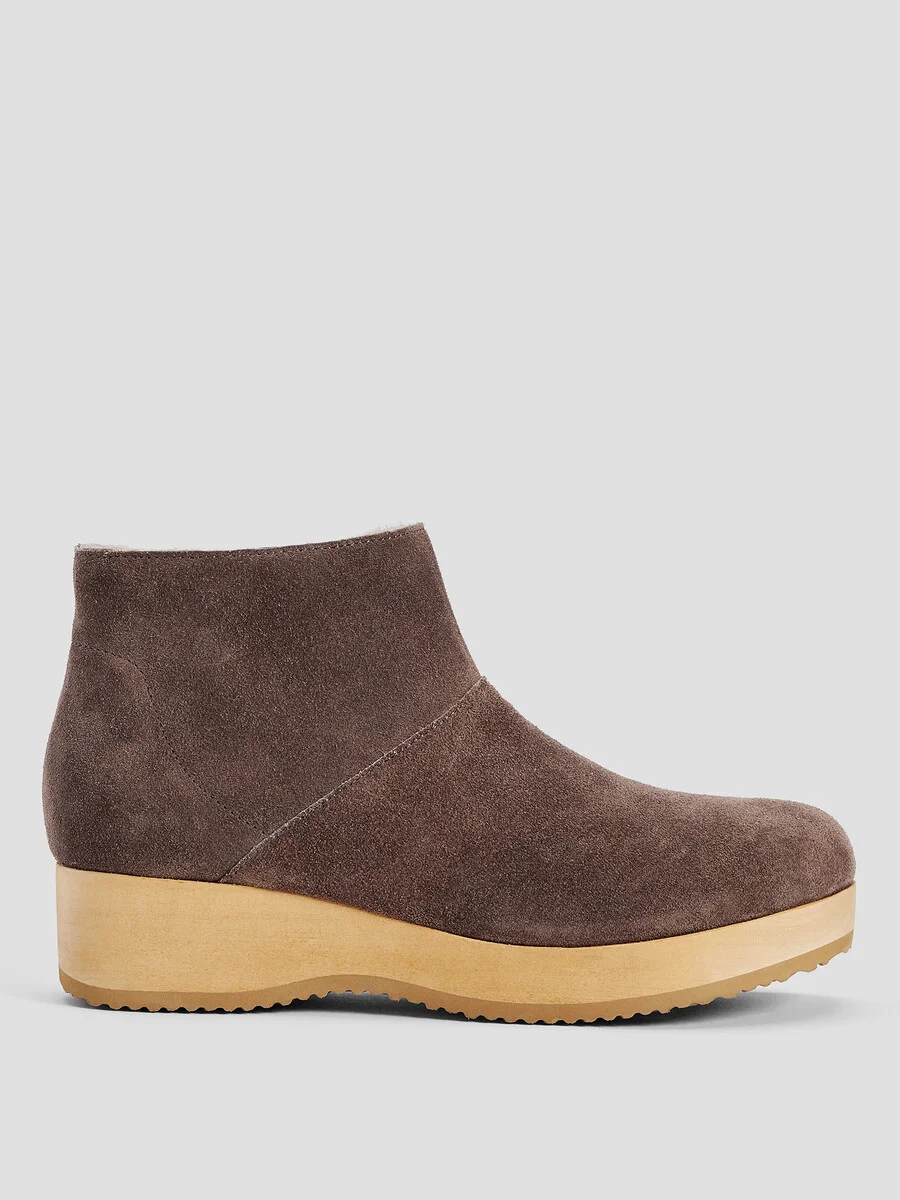 Warm Suede Clog Bootie - 1