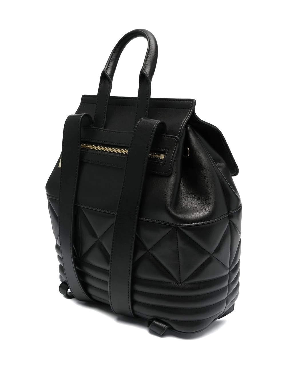 quilted logo-plaque backpack - 3