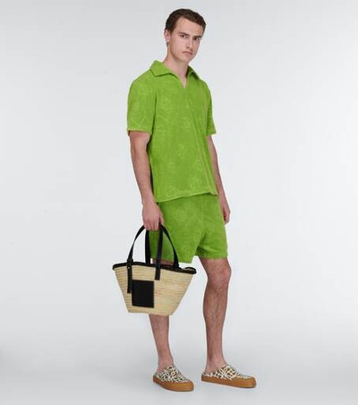 Loewe Paula's Ibiza leather-trimmed basket bag outlook