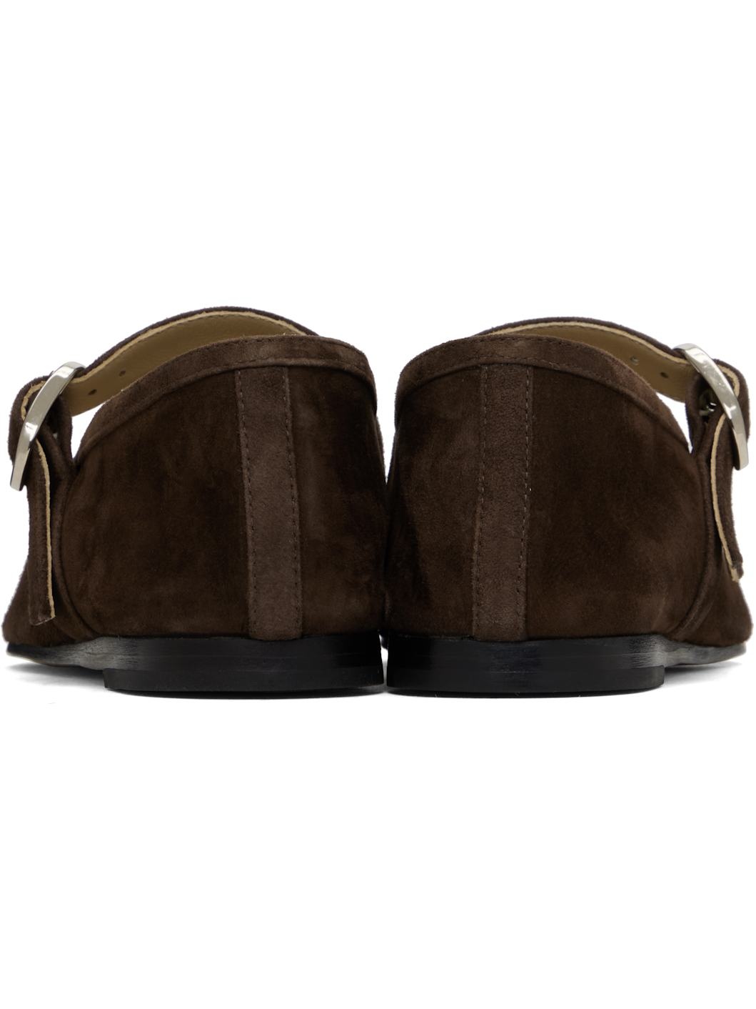 Brown Mary Jane Ballerina Flats - 2