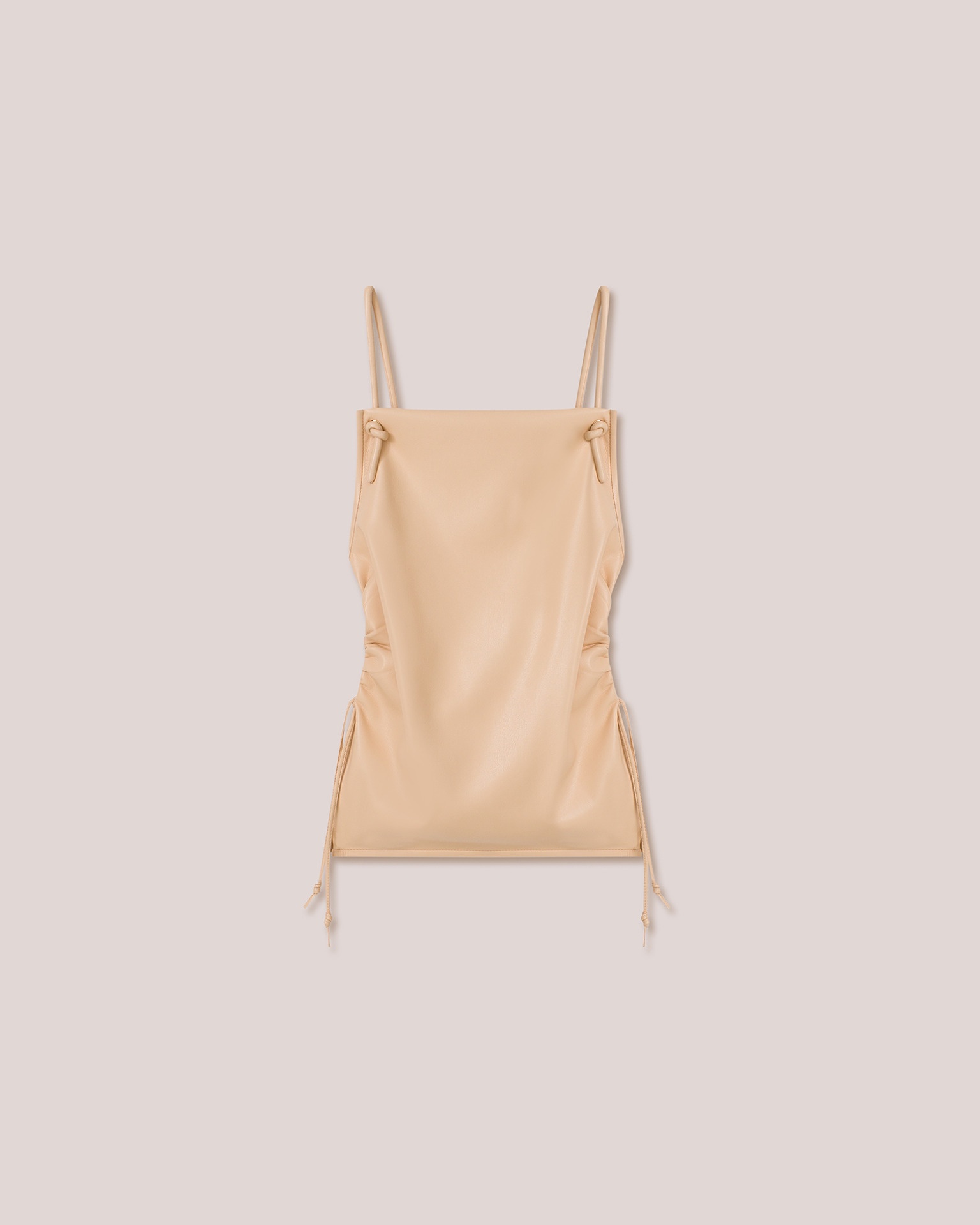 JOSCA - Vegan leather side-tie top - Eggshell - 1