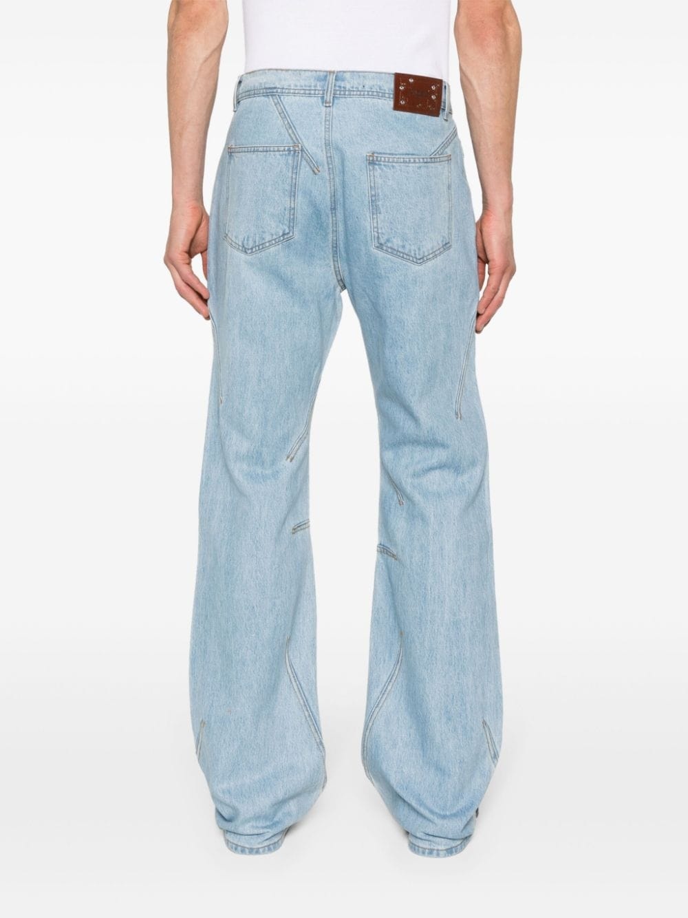mid-rise wide-leg jeans - 4