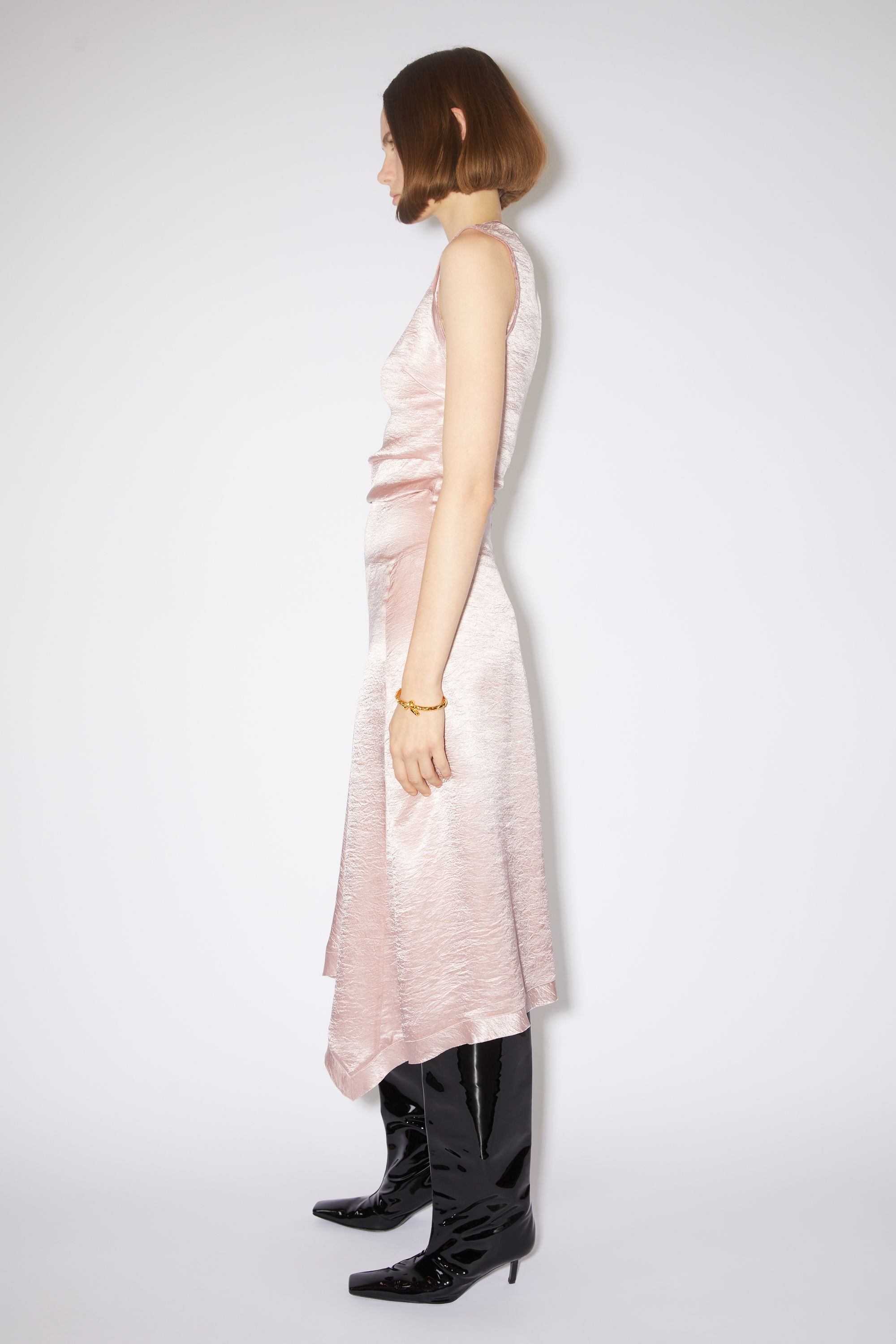 Satin dress - Light pink - 4