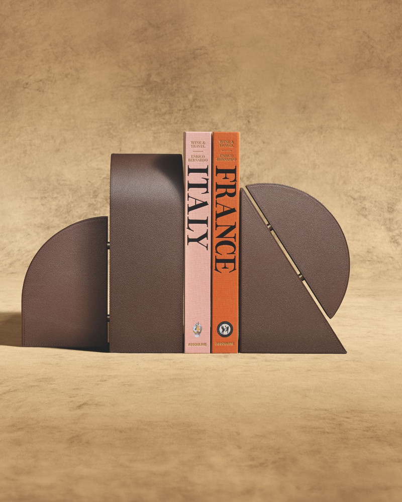 ASSOULINE Left Cubist Bookend - Brown outlook