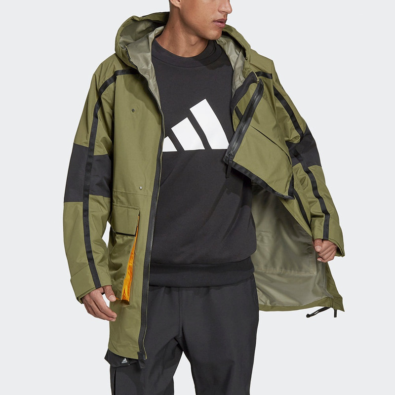 adidas adidas Xploric RAIN.RDY Parka 'Olive Green Black' GQ2399 outlook