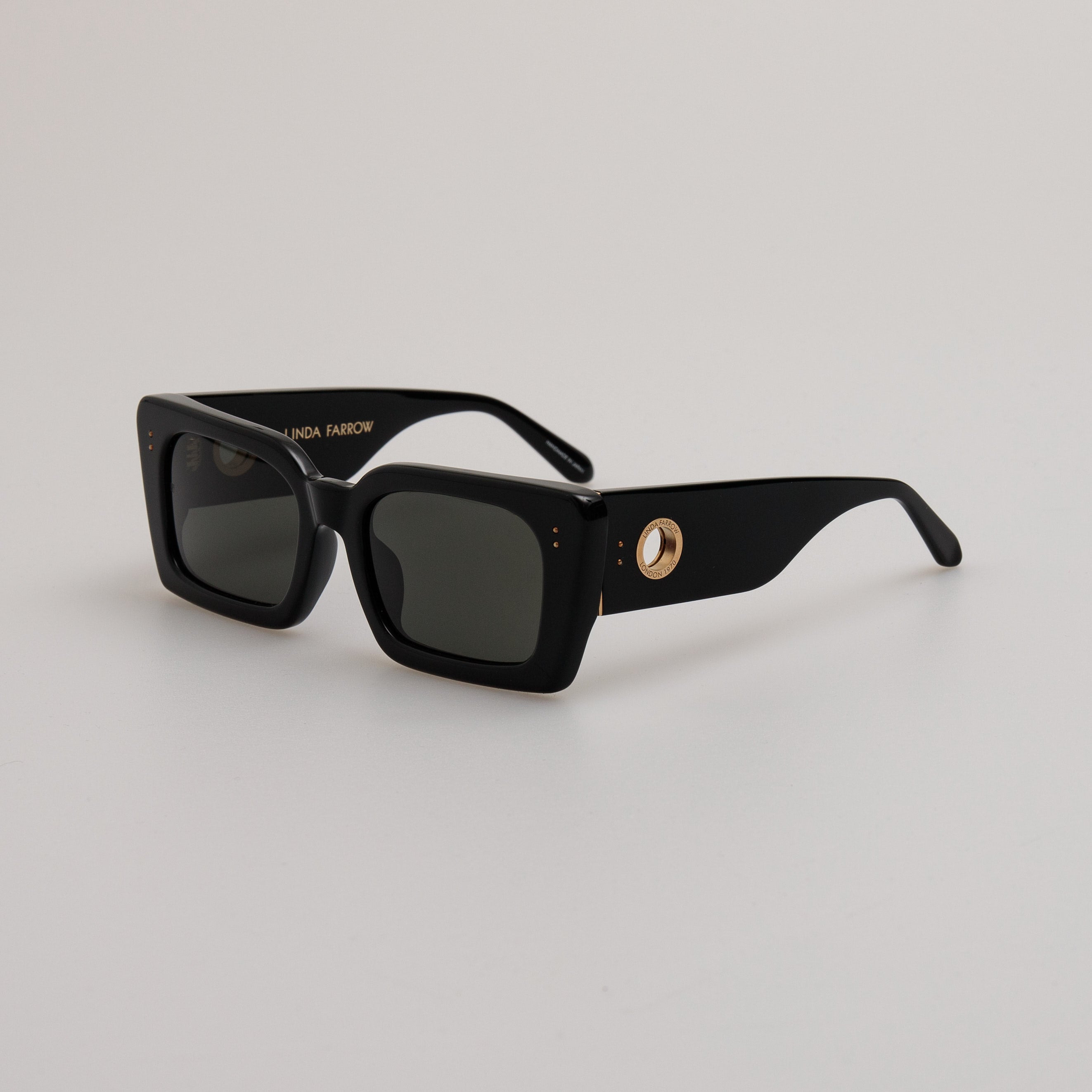 NIEVE RECTANGULAR SUNGLASSES IN BLACK - 3