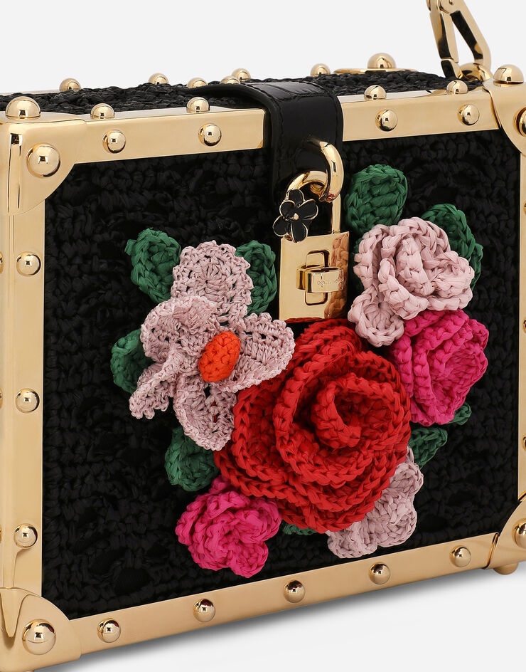 Raffia crochet Dolce Box bag - 6