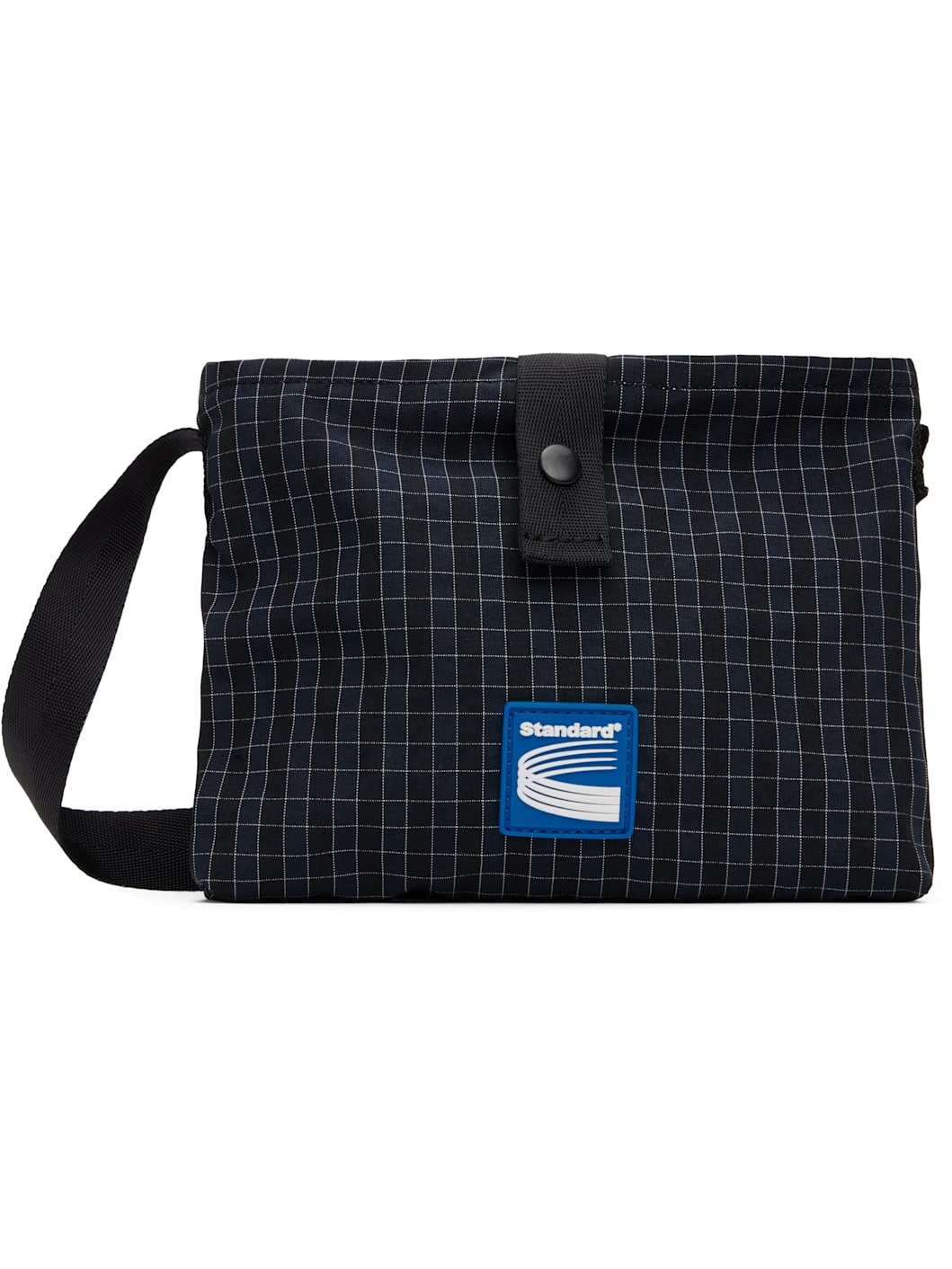 Navy Check Sacoche Bag - 1