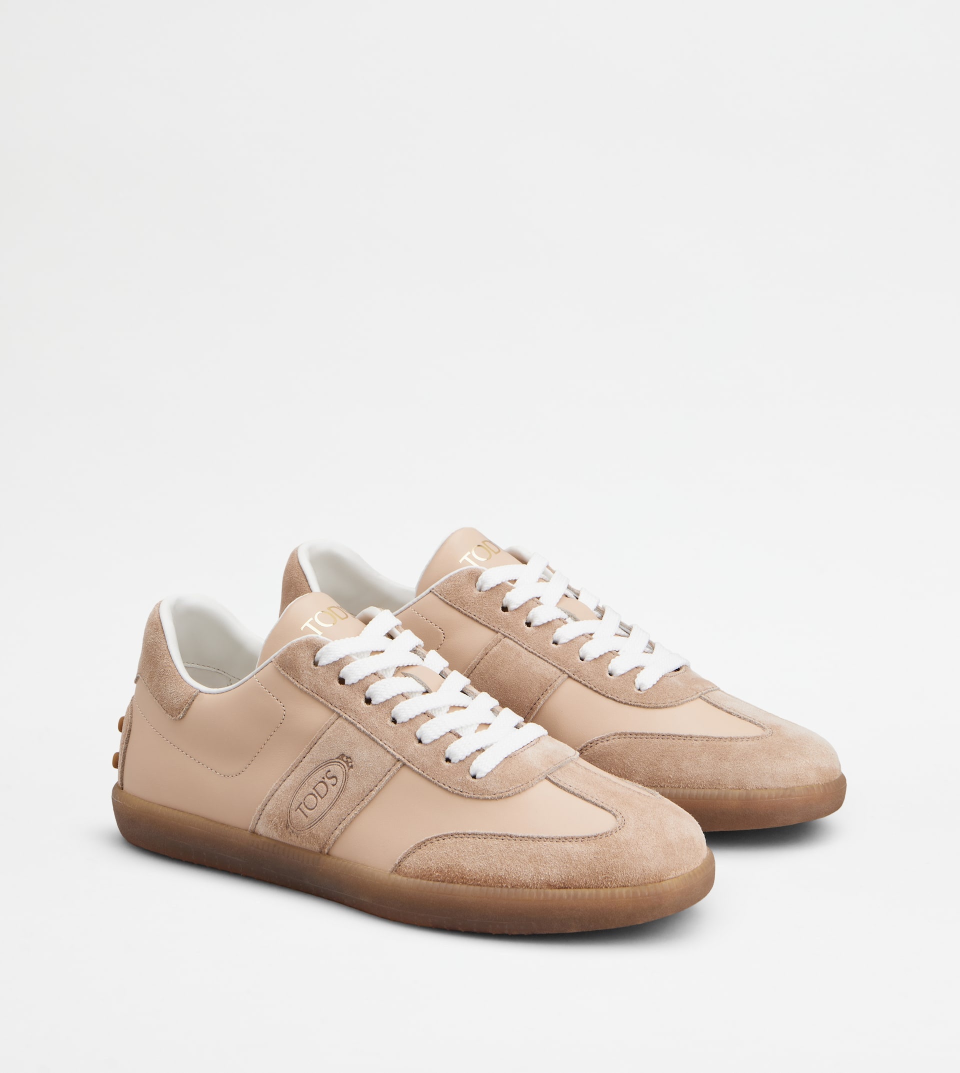 TOD'S TABS SNEAKERS IN LEATHER - PINK - 3
