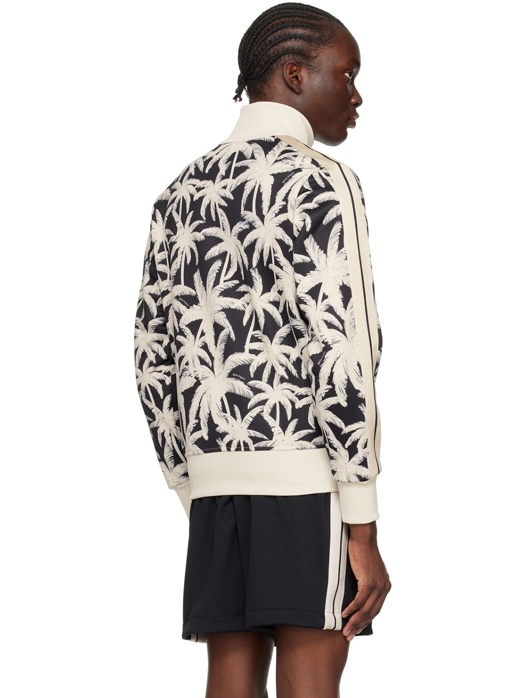 Black & Off-White Palms Allover Track Jacket - 3