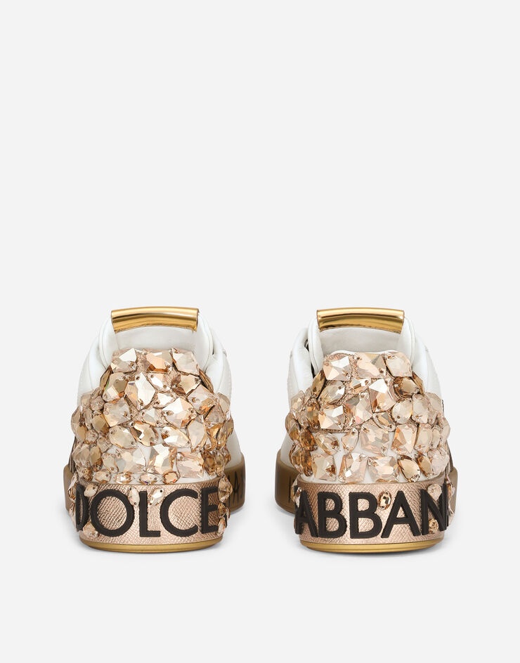 Calfskin Portofino sneakers with embroidery - 3
