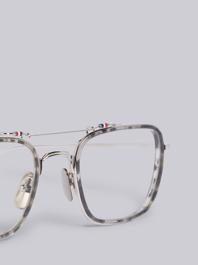 Thom Browne TB816 - Grey Tortoise Rectangular Aviator Glasses outlook