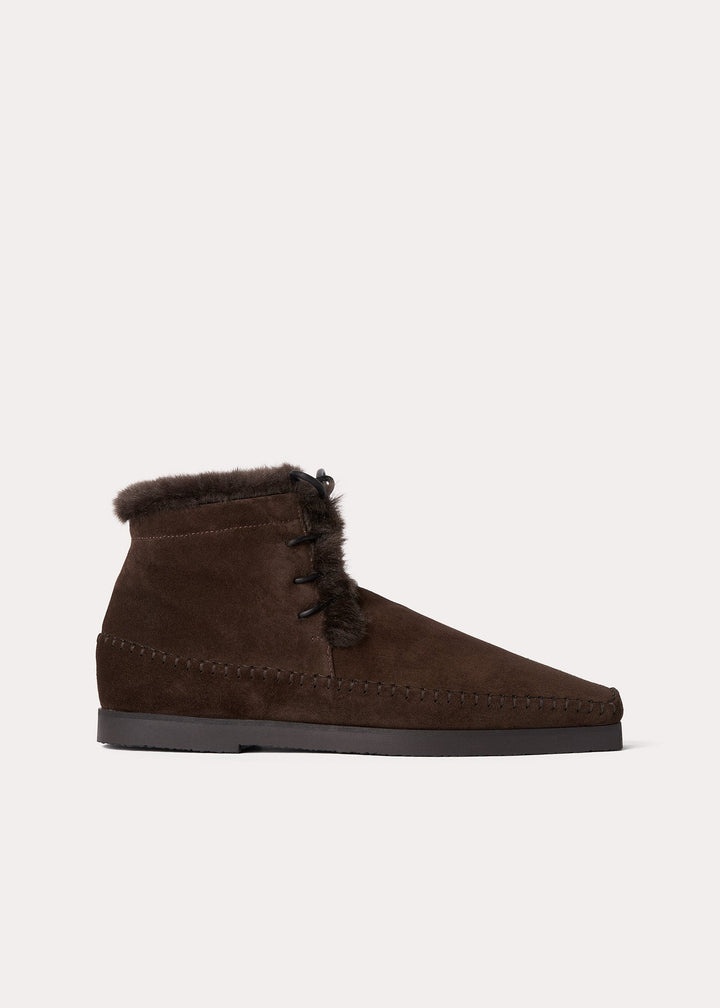 The High top Shearling Moccasin saddle brown - 7