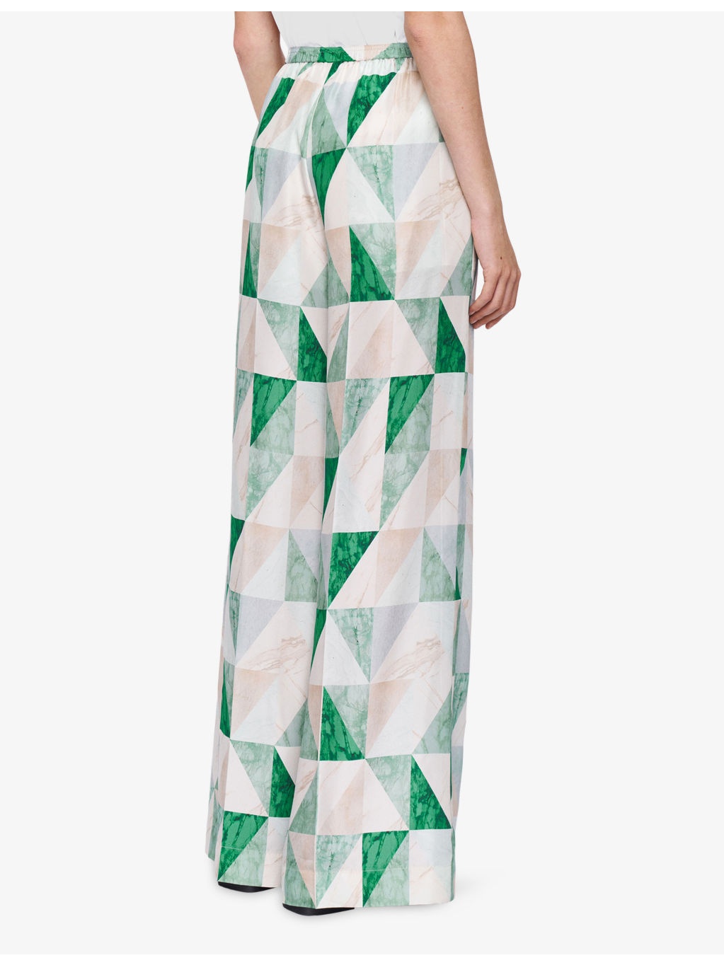 Thoresby Marble-Print Silk Trousers - 3