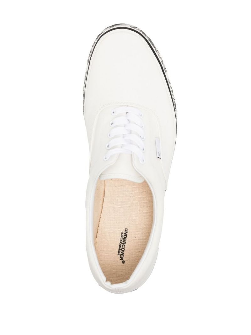 lace-up low-top sneakers - 4
