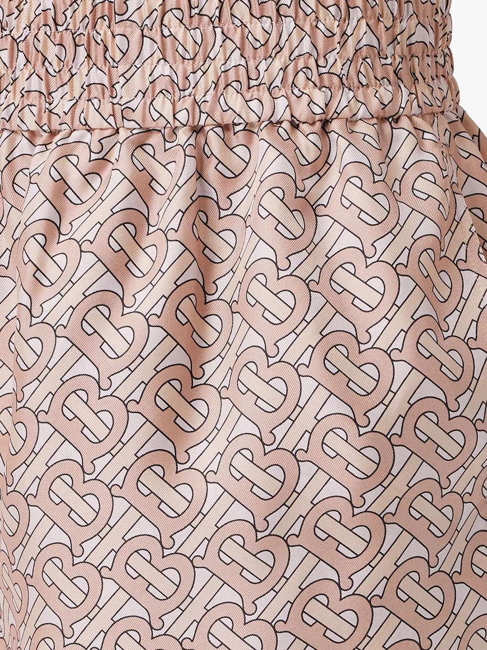 monogram silk twill shorts - 5