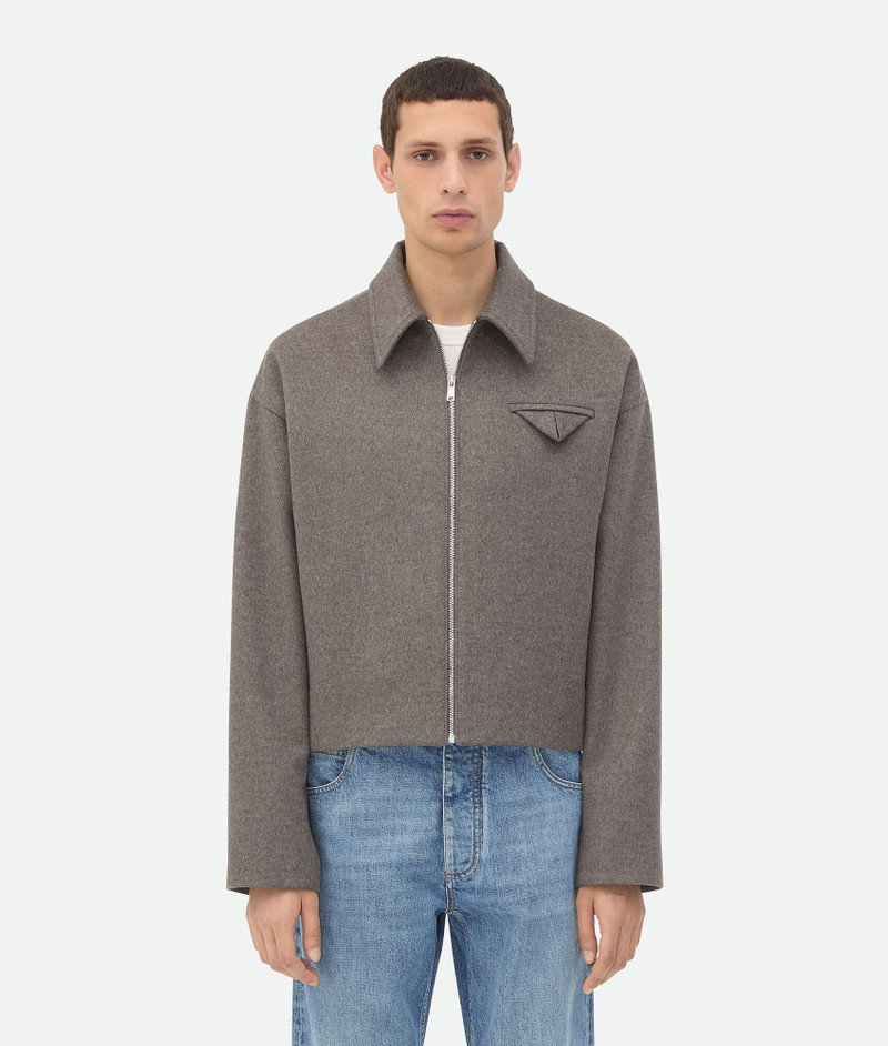 Double Wool Cashmere Kimono Blouson 1