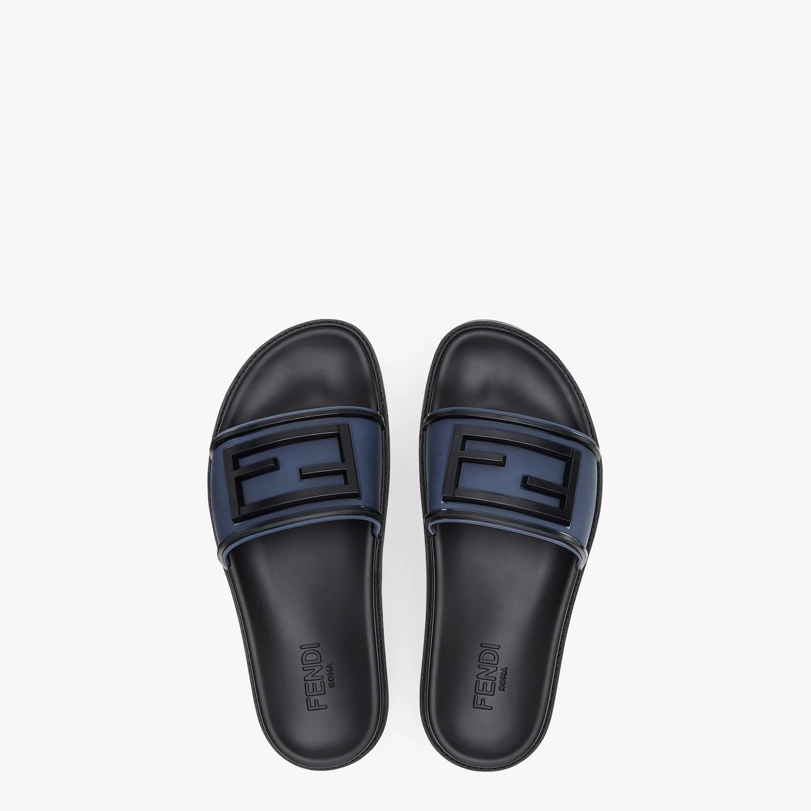 Blue rubber slides - 4
