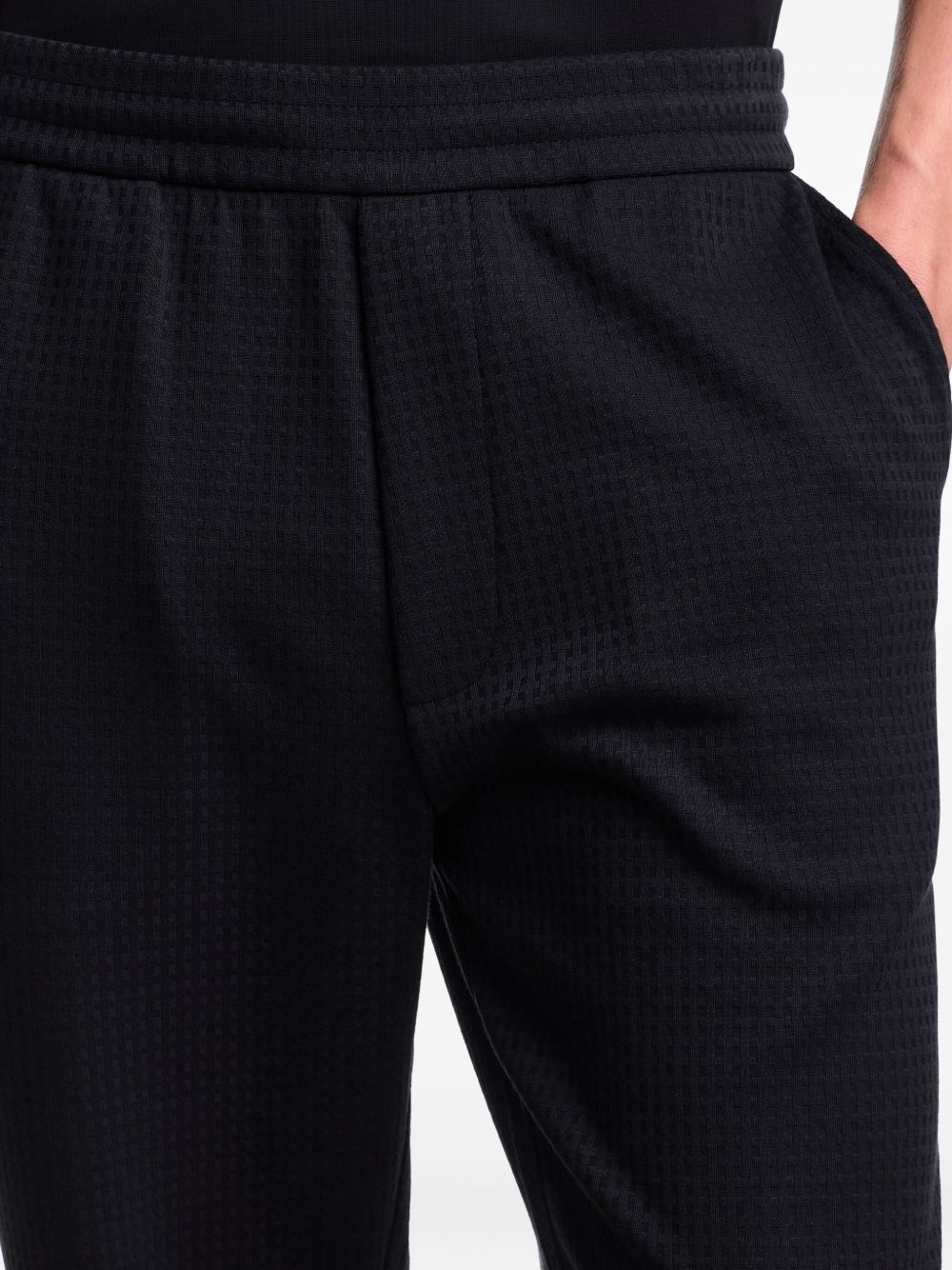 textured drawstring trousers - 5